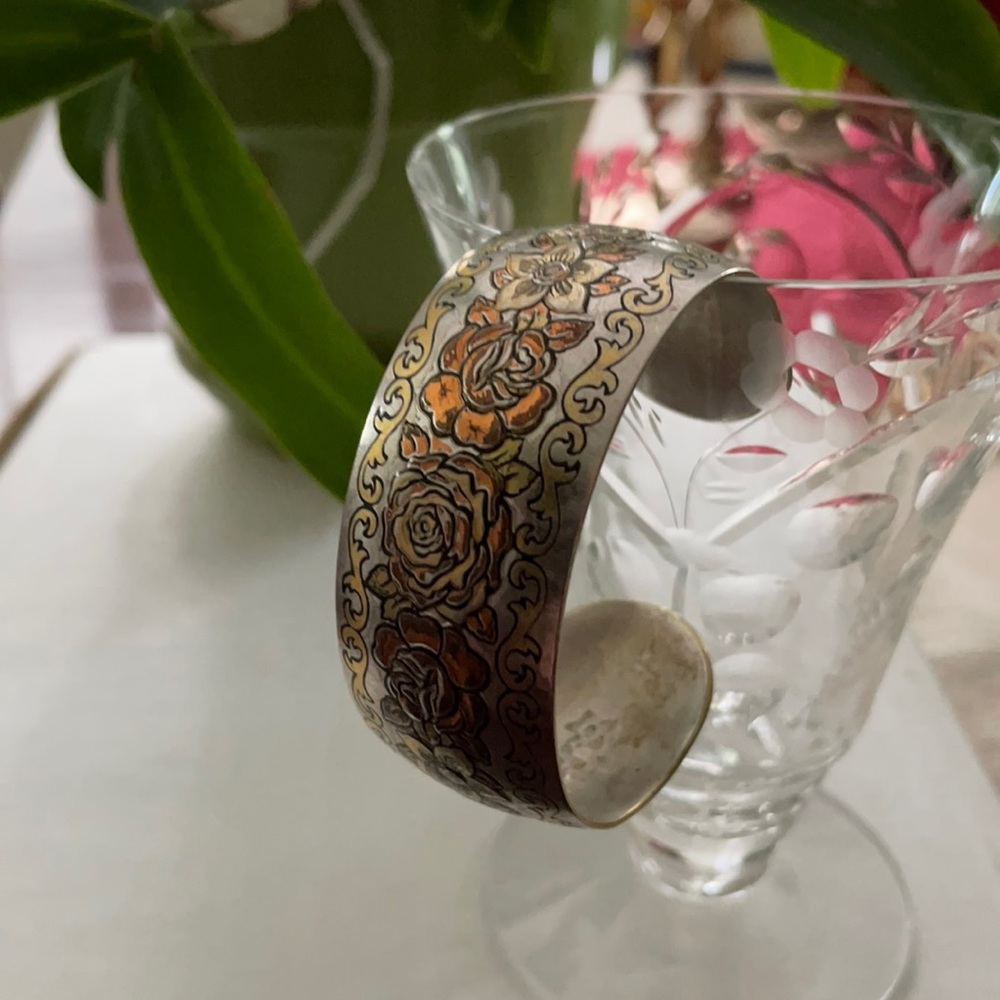 COPY - Reed and Barton Damascene Cuff Bracelet